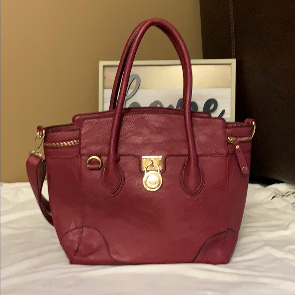 Faux leather Maroon purse